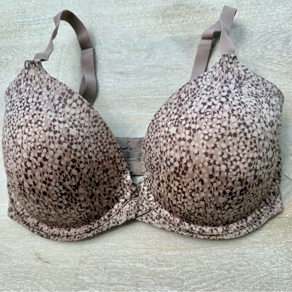 Women's Brown Patterned Bra 34 DD
